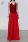 SWAYING/KNIT V-neck knitted camisole SW24RE1T01 red